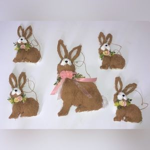 Easter Sisal Bunny Decorations Sisal Rabbits Straw Bunnies
